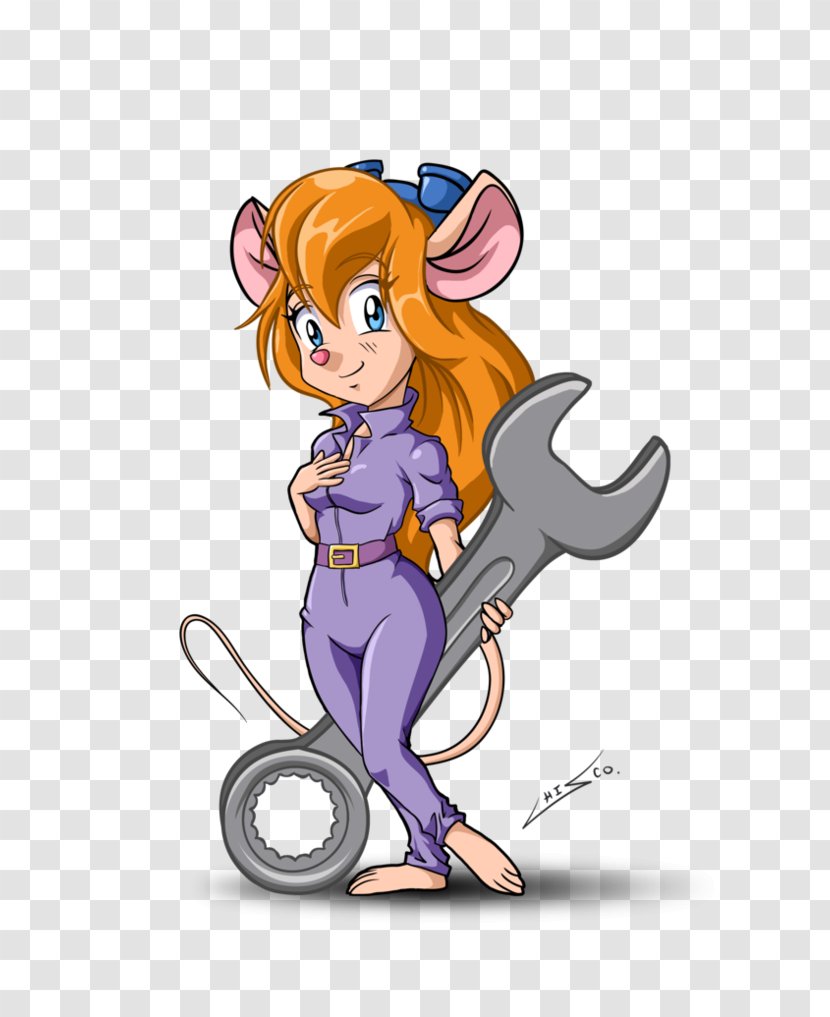 Gadget Hackwrench DeviantArt Drawing - Watercolor - Chip Dale Transparent PNG