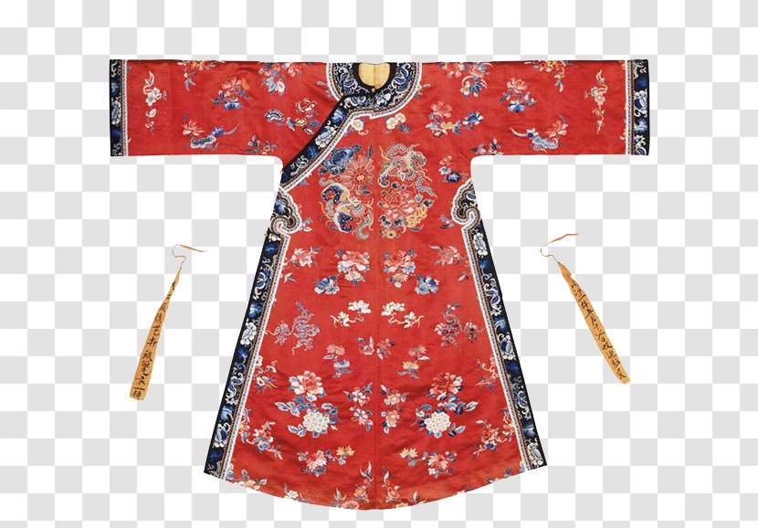 China Robe Victoria And Albert Museum Qing Dynasty Clothing - Manchu People - Red Dress Transparent PNG