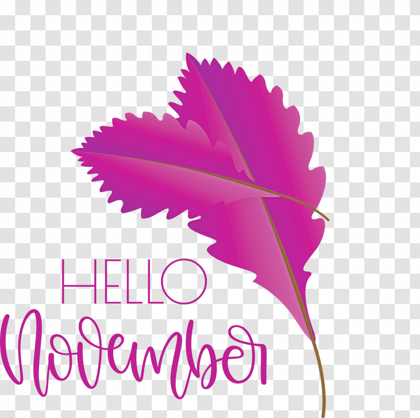 Hello November November Transparent PNG