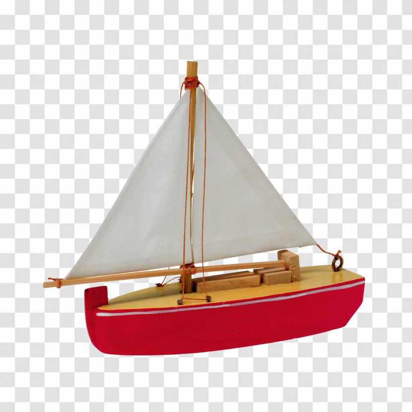 Sailboat Toy Boat Lugger Scow - Wood - Sail Transparent PNG