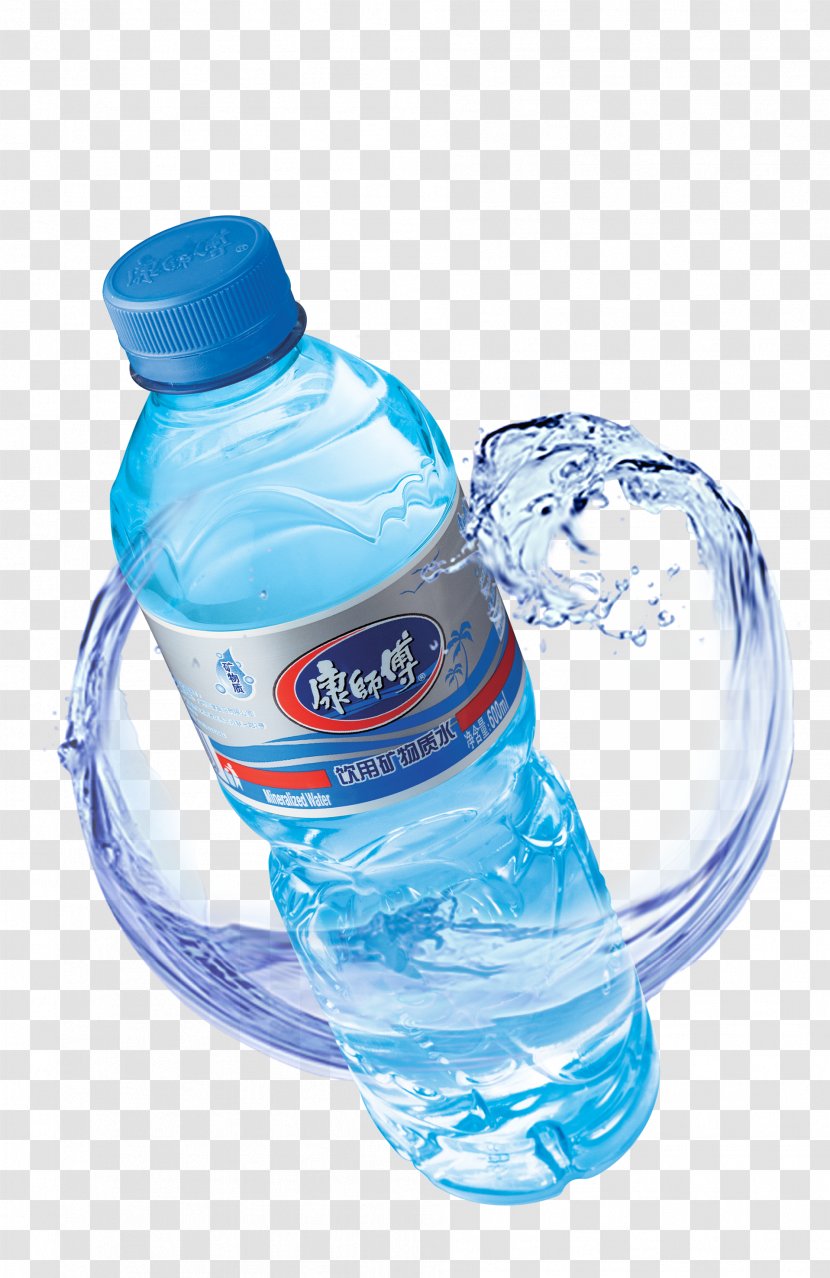 Mineral Water Bottled - Blue Transparent PNG