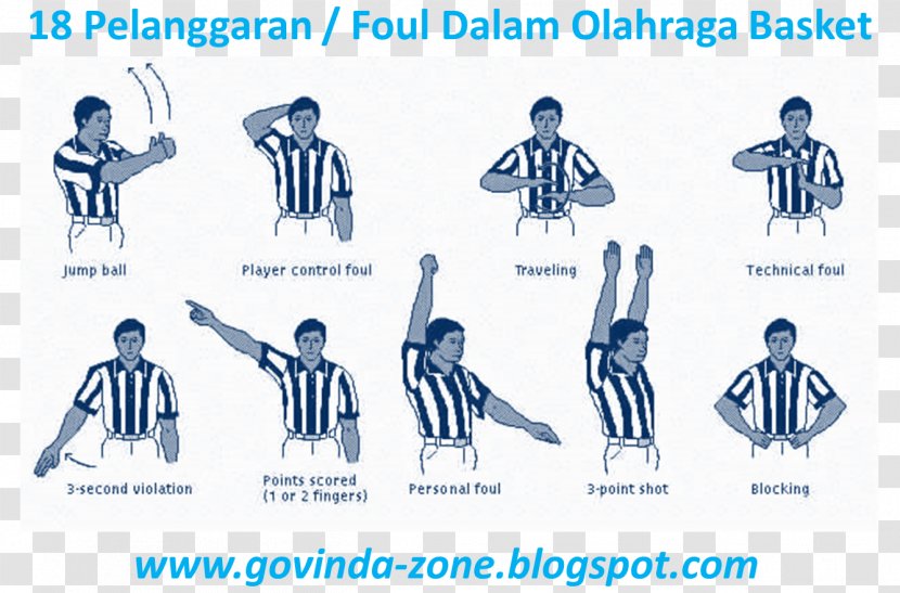 Basketball Official Referee Personal Foul Rules Of - Uniform Transparent PNG