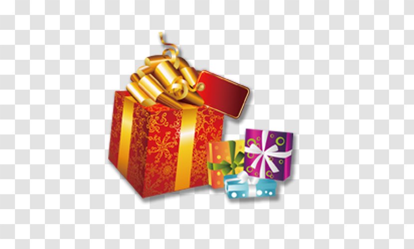 Gift Box Gold Transparent PNG