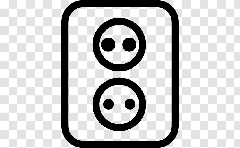 Happiness Smile Black And White - Ac Power Plugs Sockets - Smiley Transparent PNG