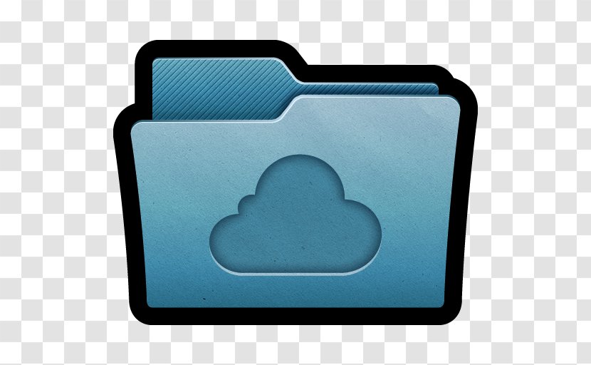 Aqua Electric Blue - Folder Cloud Transparent PNG
