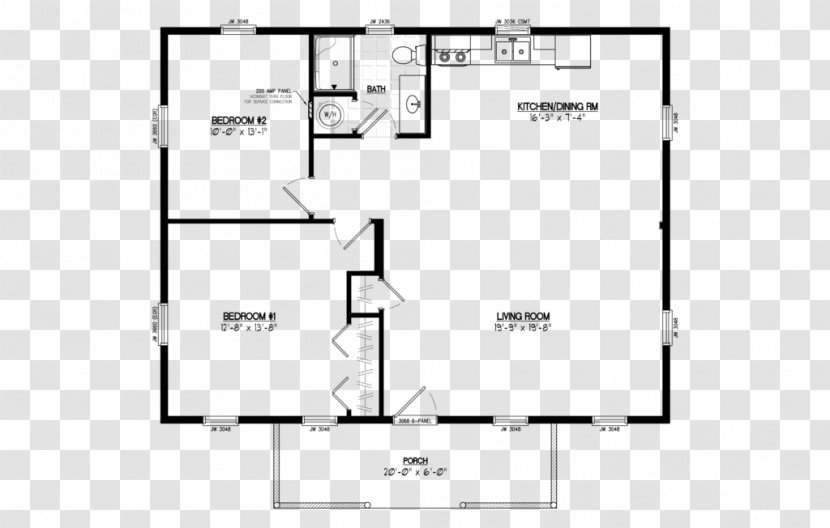 House Plan Log Cabin Floor - Text Transparent PNG