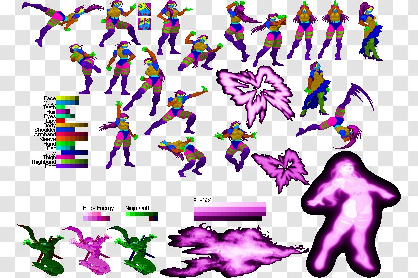 M.U.G.E.N Sprite Super Nintendo Entertainment System X-Men: Children Of The Atom Psylocke - Text Transparent PNG