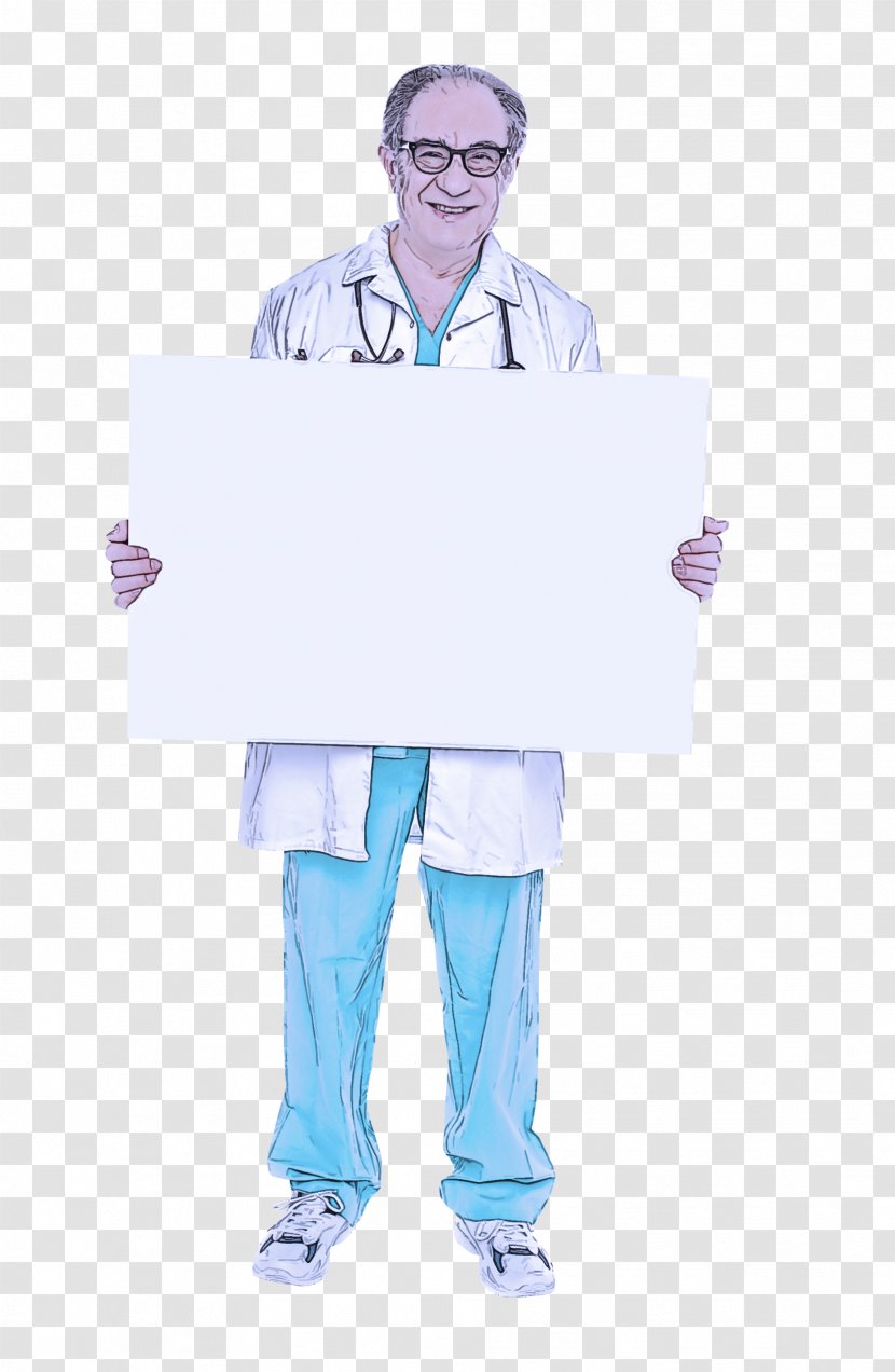 Standing Uniform Service White Coat Health Care Provider Transparent PNG