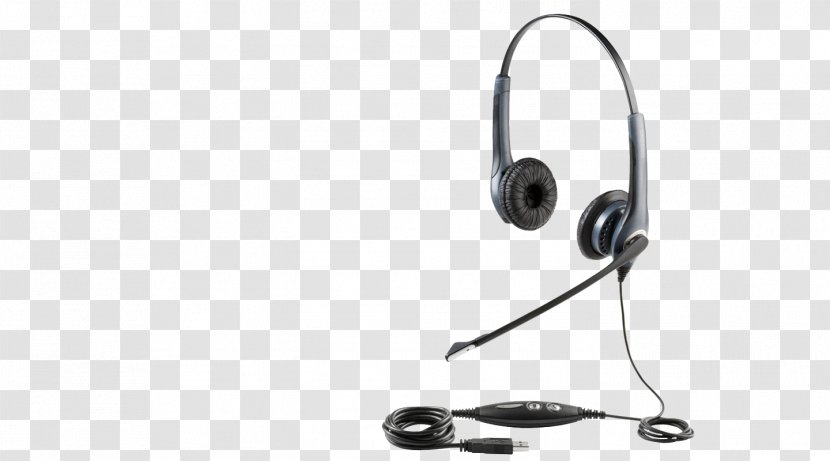 Headphones Headset Audio Jabra USB - Black And White Transparent PNG