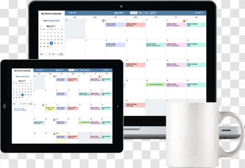 Online Calendar Calendaring Software Google Time - Schedule Transparent PNG