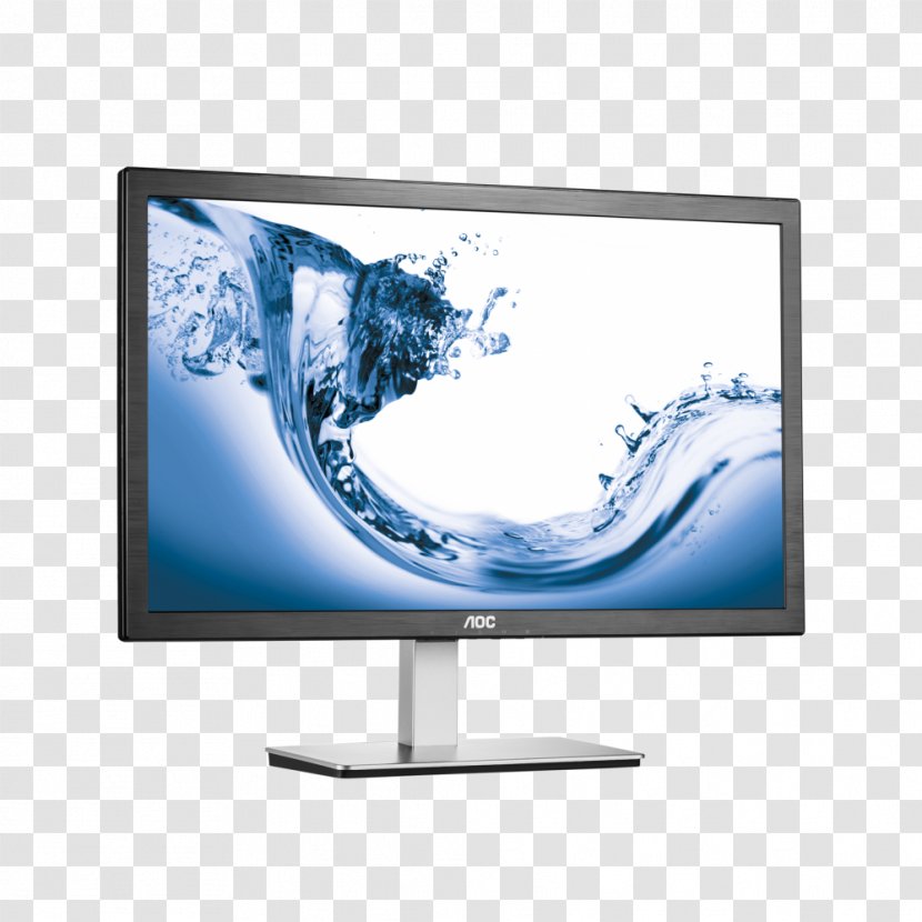 Computer Monitors AOC International 1080p Liquid-crystal Display VGA Connector - Screen Transparent PNG