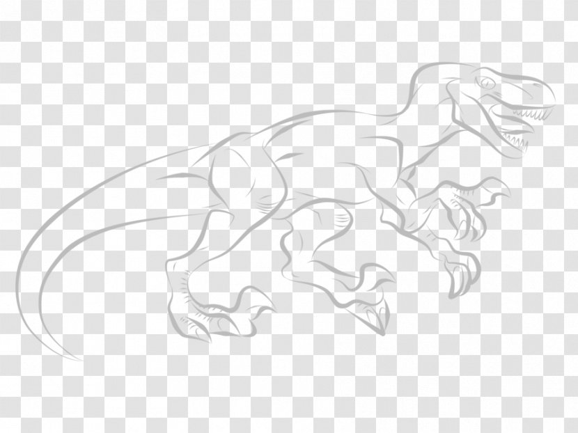 Line Art Drawing Carnivora Sketch - Walking Shoe - Velociraptor Cartoon Transparent PNG