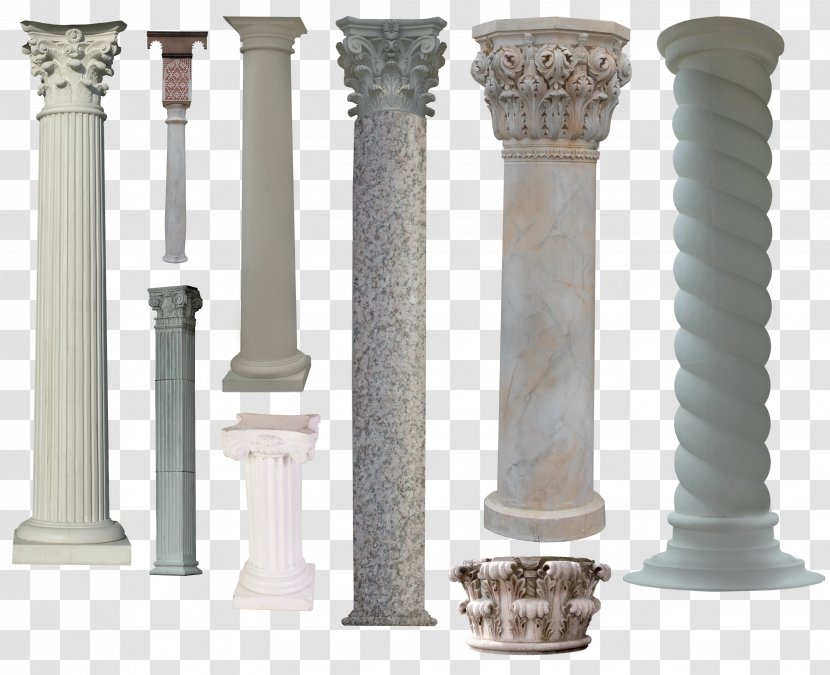 Column Icon - Structure - Continental White Retro Roman Columns Transparent PNG