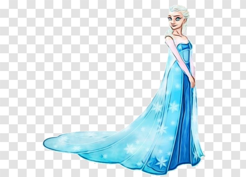 Fashion Design Gown - Aqua - Dress Transparent PNG