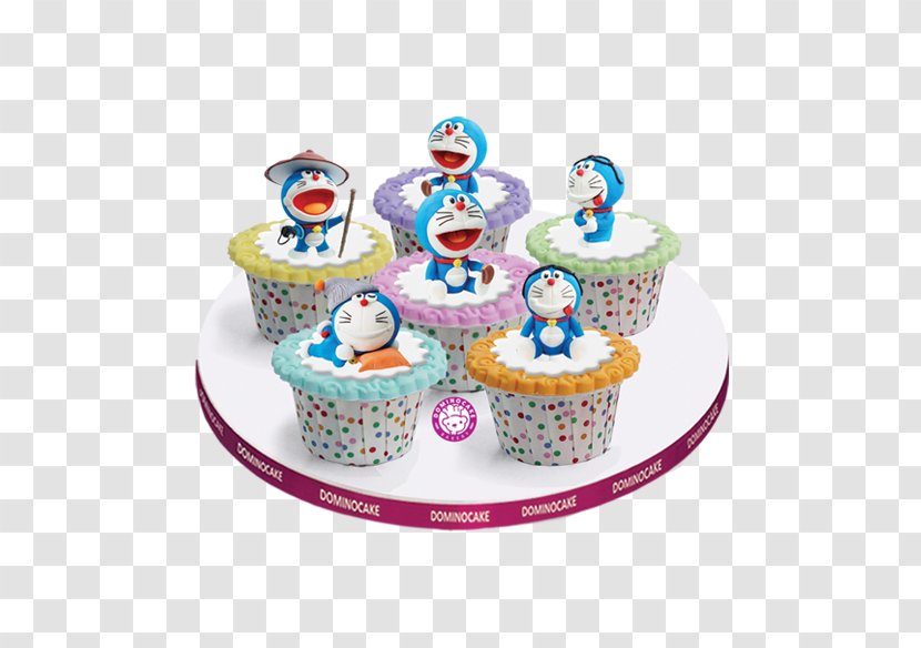 Cupcake Frosting & Icing Muffin Cream - Cake Stand - Doraemon Transparent PNG