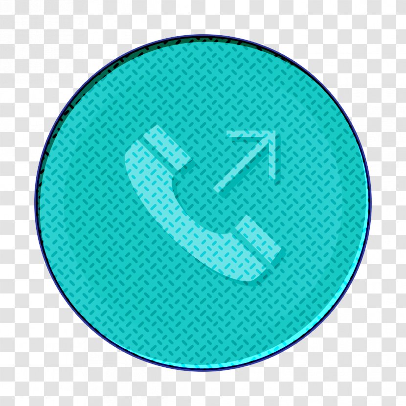 Call Icon Mobile Outgoing - Teal - Electric Blue Symbol Transparent PNG