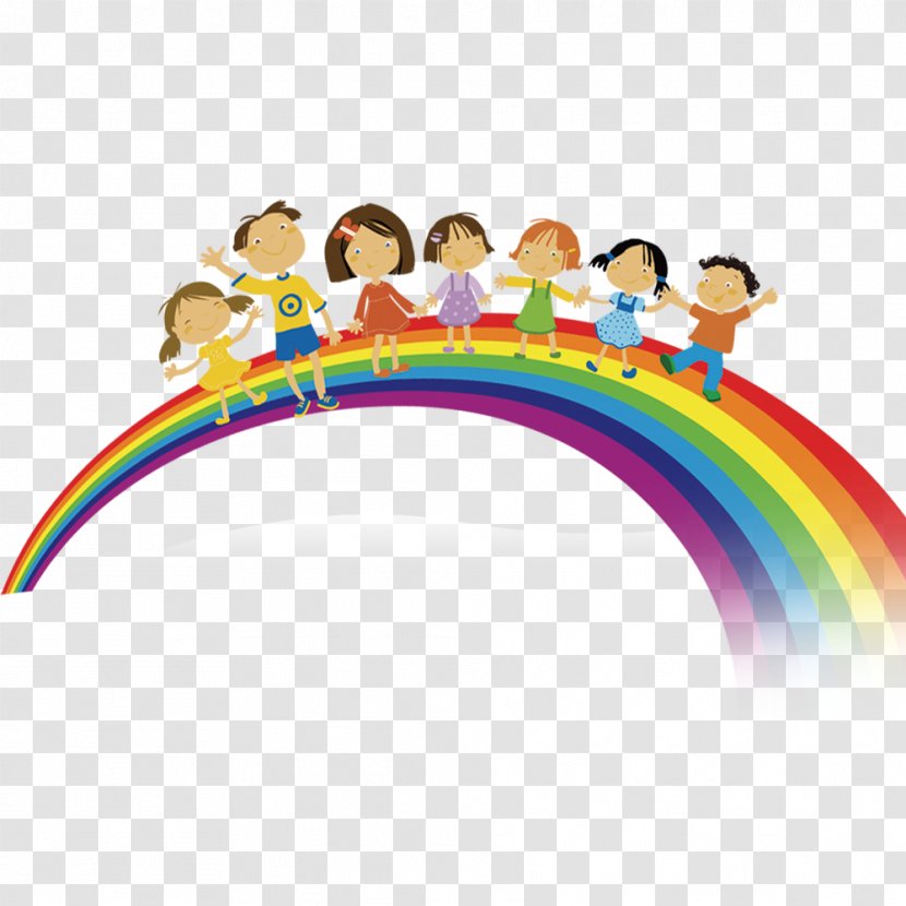 Childrens Day Google Images - Rainbow - Little Children On The Transparent PNG