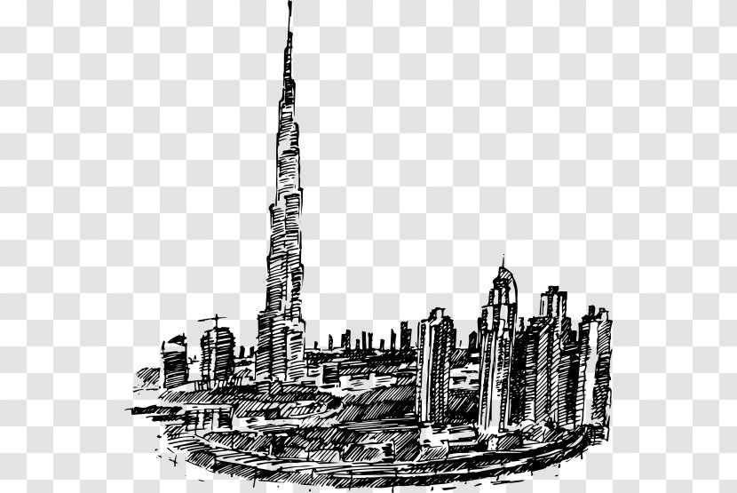 Dubai Skyline Drawing Transparent PNG