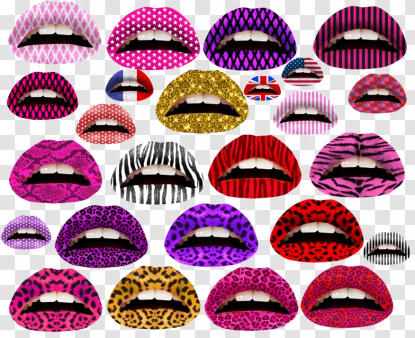 Violent Lips Lipstick Lip Gloss Tattoo - Color - POP ART Transparent PNG