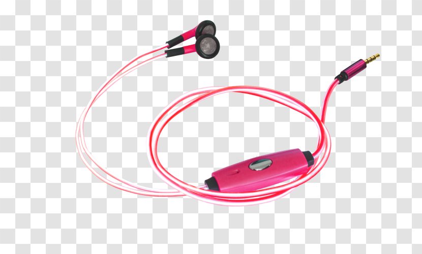 Headphones Magenta - Audio Equipment - Pink Earphones Transparent PNG