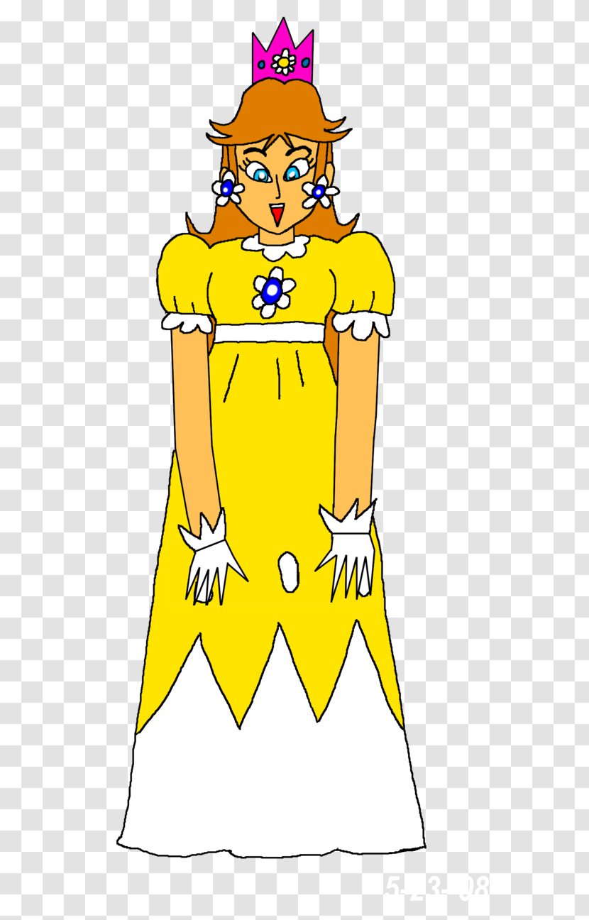 Line Art Cartoon Clip - Fictional Character - Princess Daisy Transparent PNG