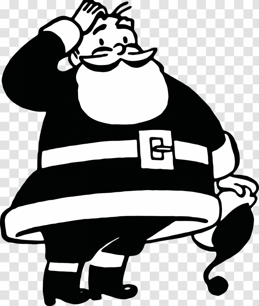 Santa Claus Clip Art Christmas Graphics Day Image - Black Transparent PNG