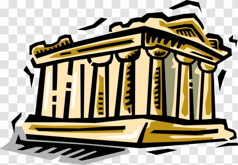 Parthenon Clip Art Illustration Vector Graphics Urdu - Yellow - Tool Transparent PNG