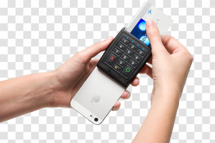 Point Of Sale Mobile Payment Phones Terminal EMV - Discover Card Transparent PNG