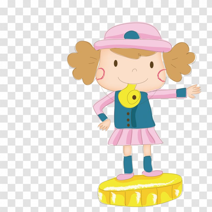 Whistle Clip Art - Drawing - Of The Female Traffic Police Transparent PNG
