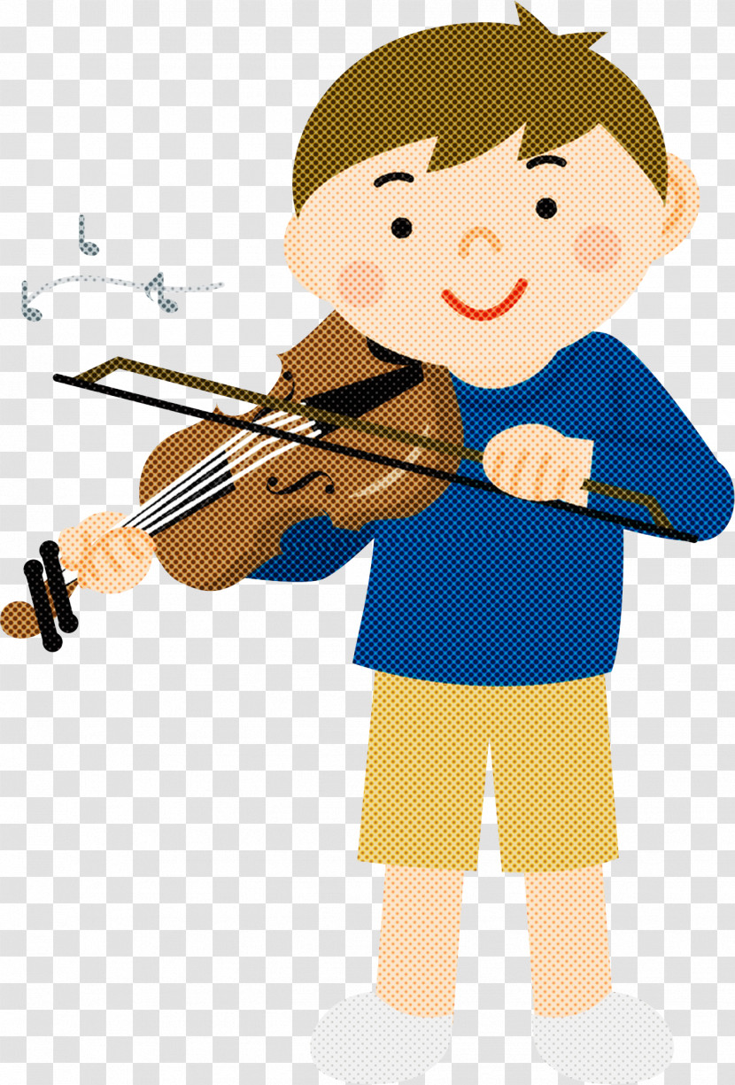 Violin Cartoon Violist Fiddle Musical Instrument Transparent PNG