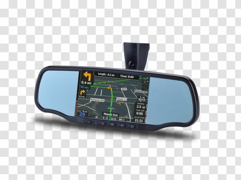 GPS Navigation Systems Car Rear-view Mirror Global Positioning System Backup Camera Transparent PNG