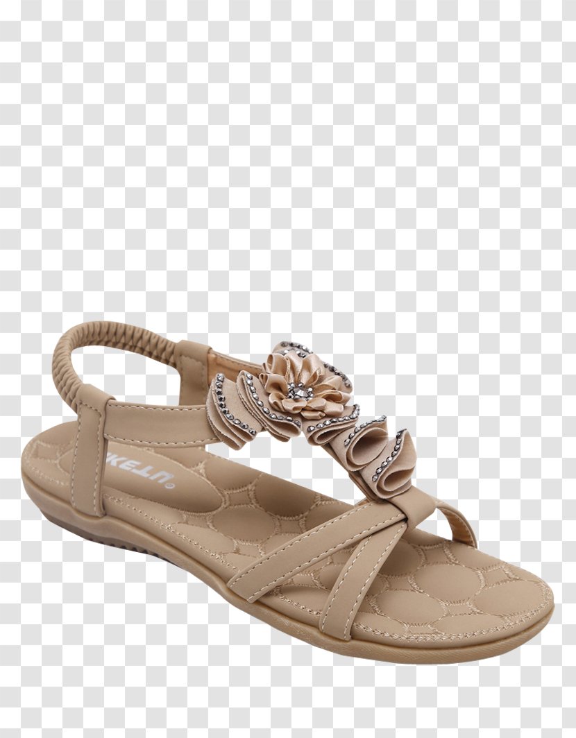 Slipper Sandal High-heeled Shoe Imitation Gemstones & Rhinestones - Beige - Denim Blue Flat Shoes For Women Transparent PNG