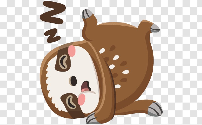 Sloth Sticker VKontakte Bear Clip Art - Irc Flood Transparent PNG