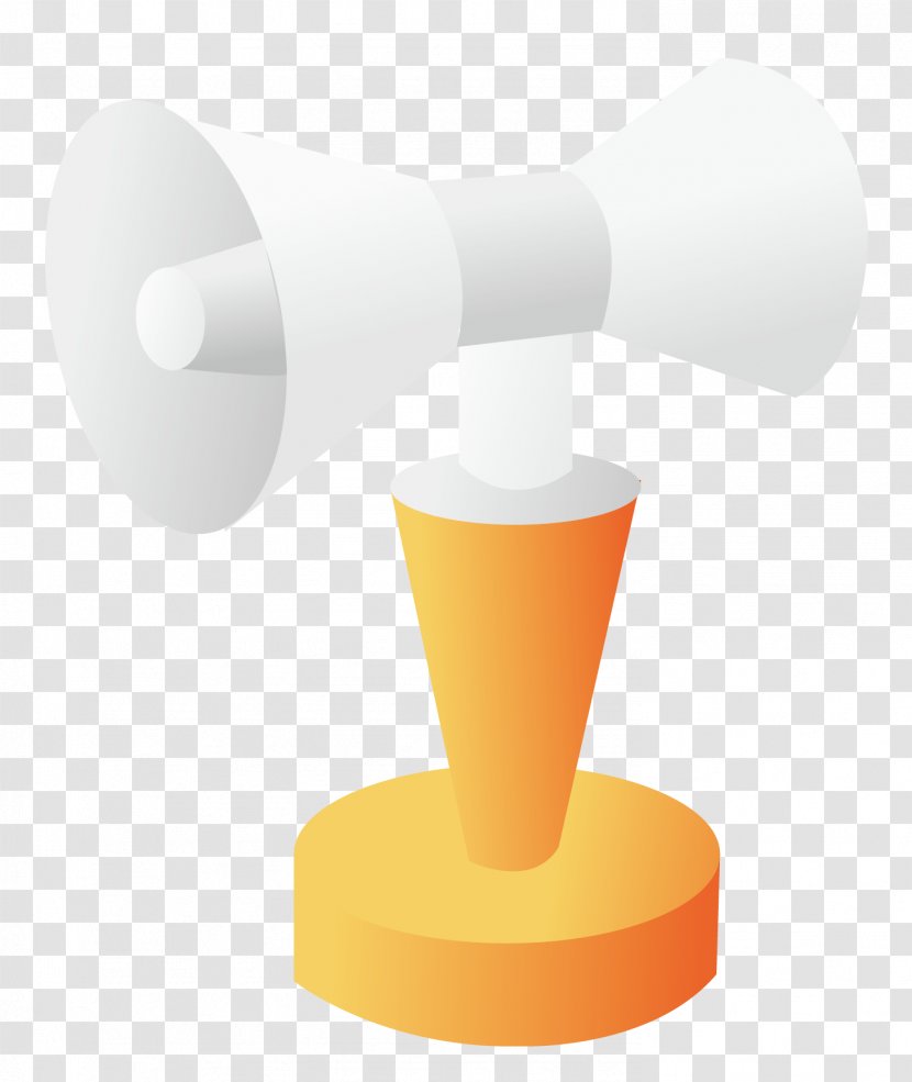 Loudspeaker WhiteVoice - Orange - Cartoon Speaker Transparent PNG