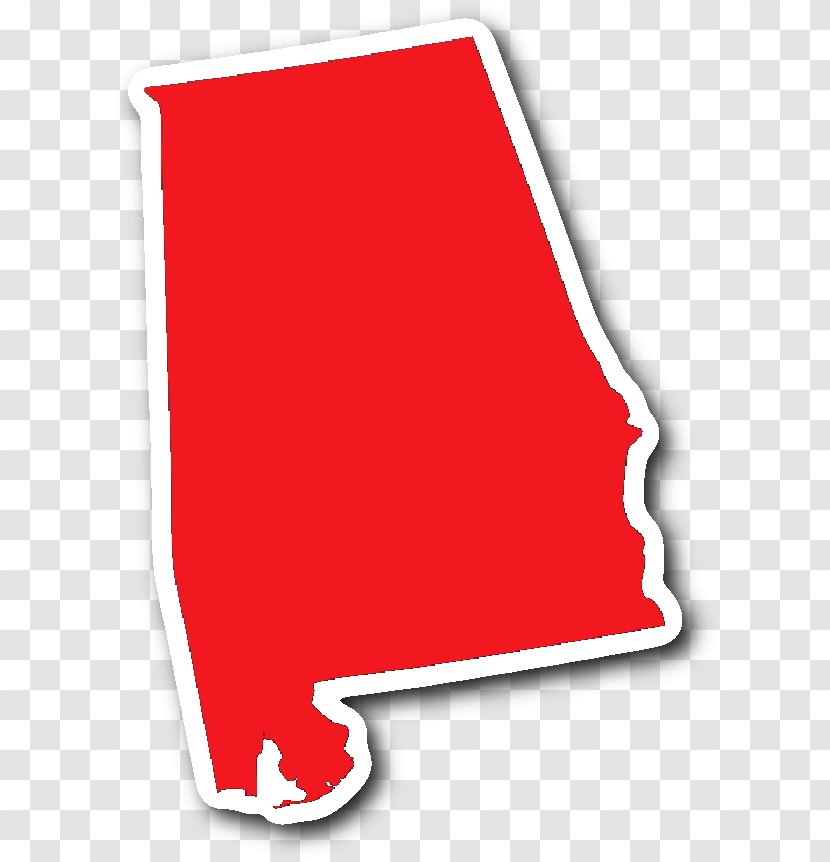 Flag Cartoon - Us State - Red Alabama Transparent PNG