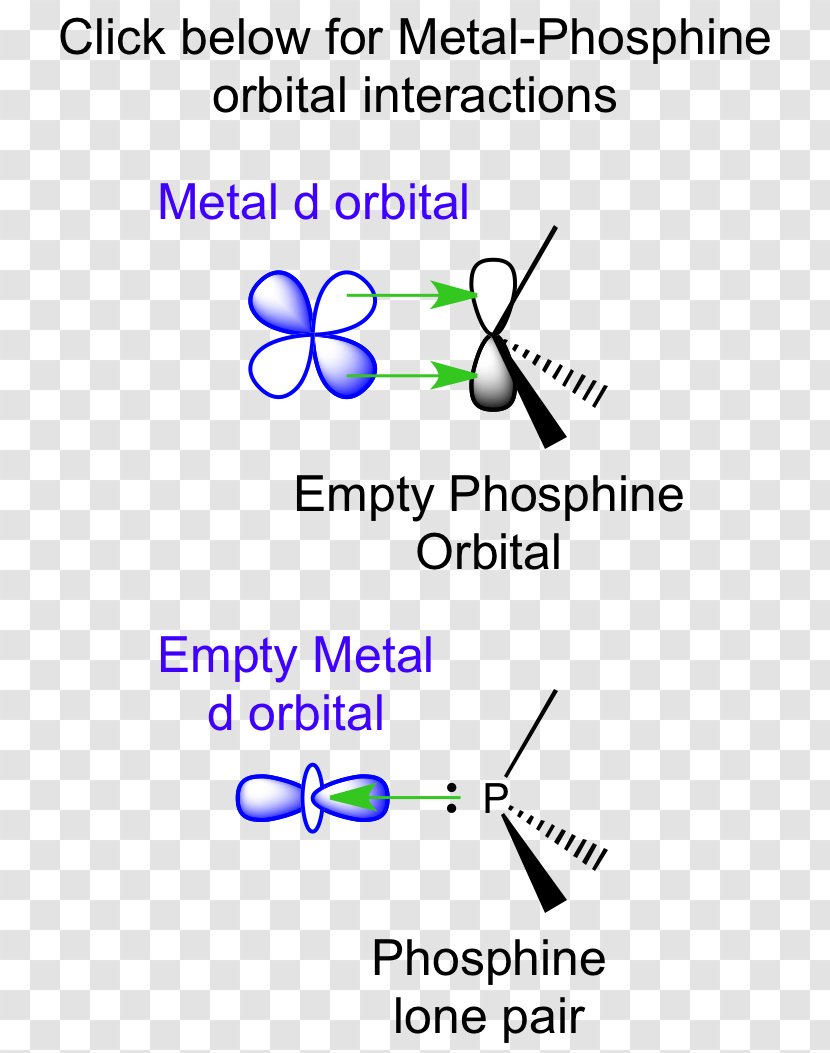 Metal Phosphine Complex Molecular Orbital Atomic - Number - Pi Backbonding Transparent PNG