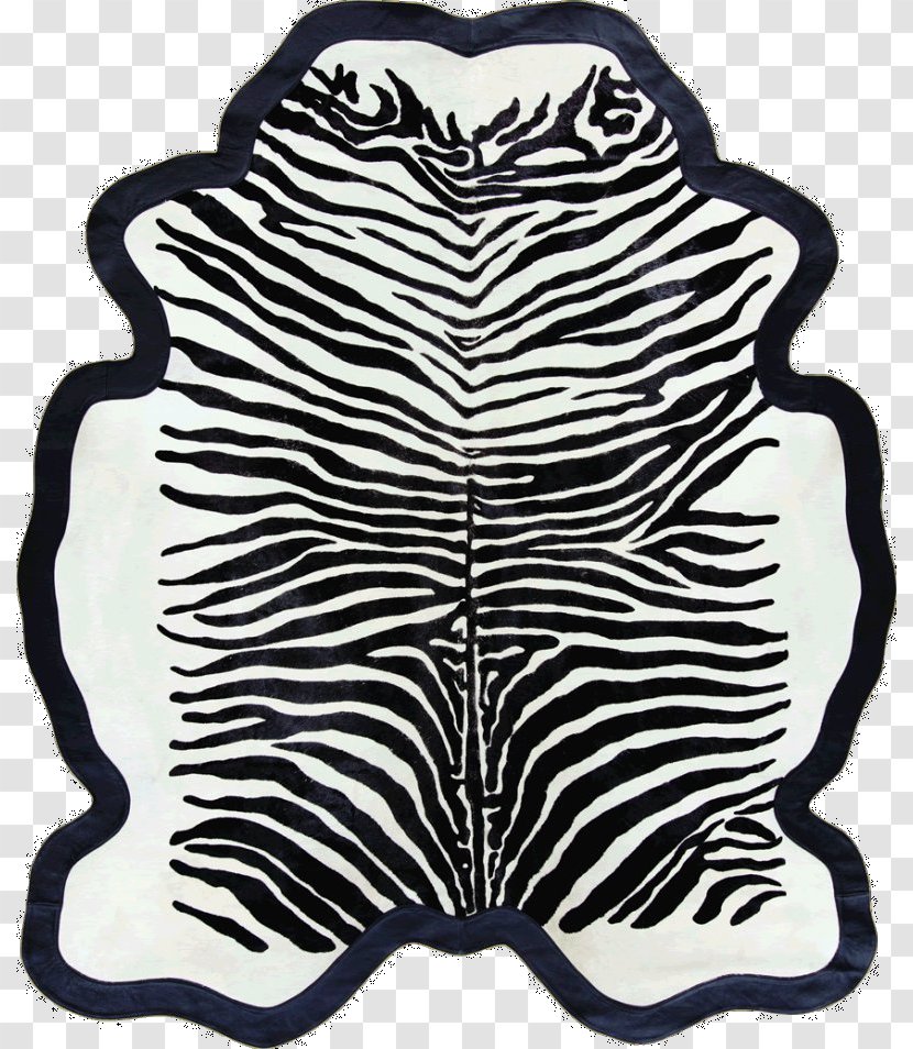 Zebra Cowhide Cattle Carpet Clip Art - Monochrome - Rug Transparent PNG