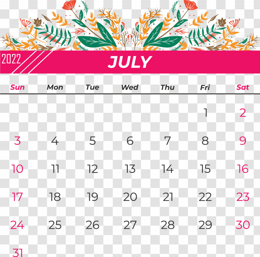 Line Font Calendar Pink M Pattern Transparent PNG