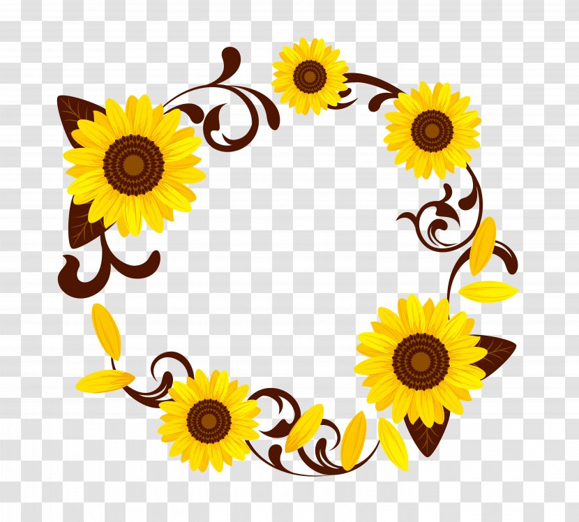 Wedding Invitation Paper Convite Illustration - Petal - Sunflower Garland Transparent PNG