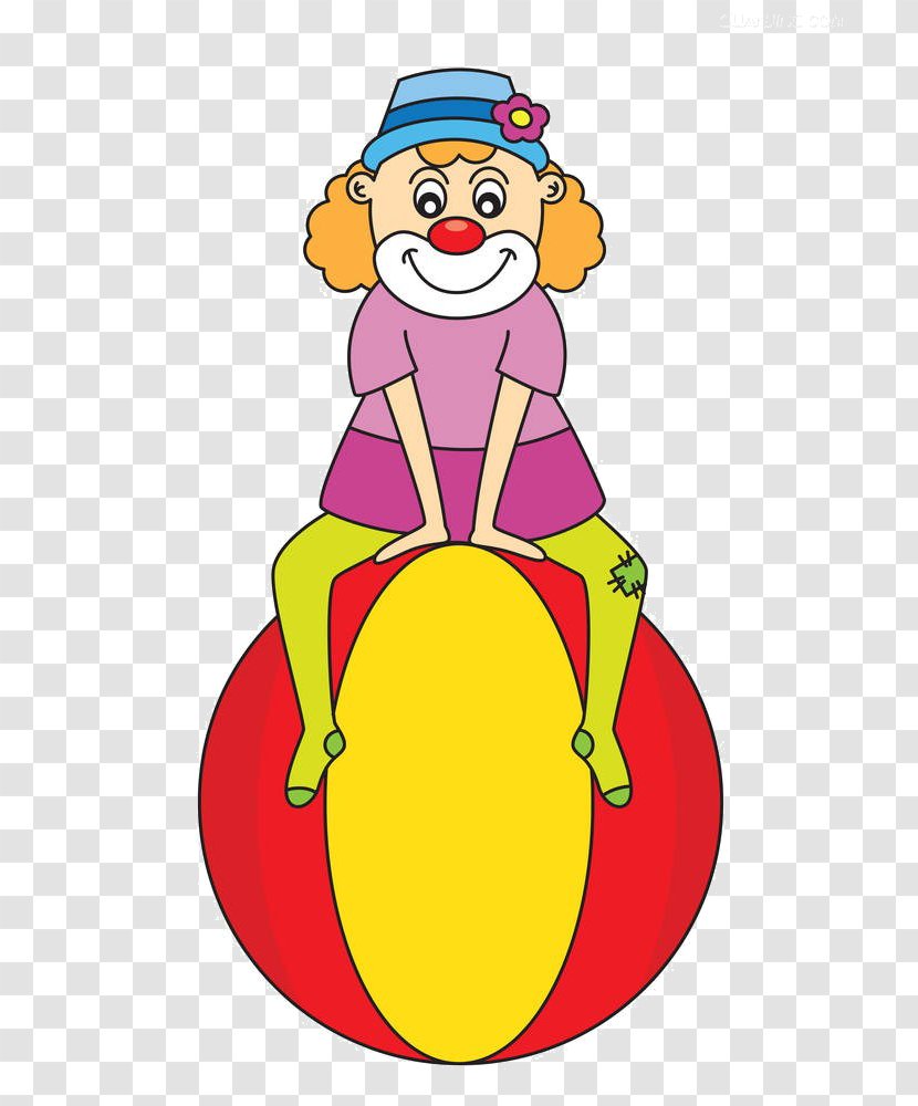 Yellow Area Illustration - Cartoon - The Clown On Transparent PNG