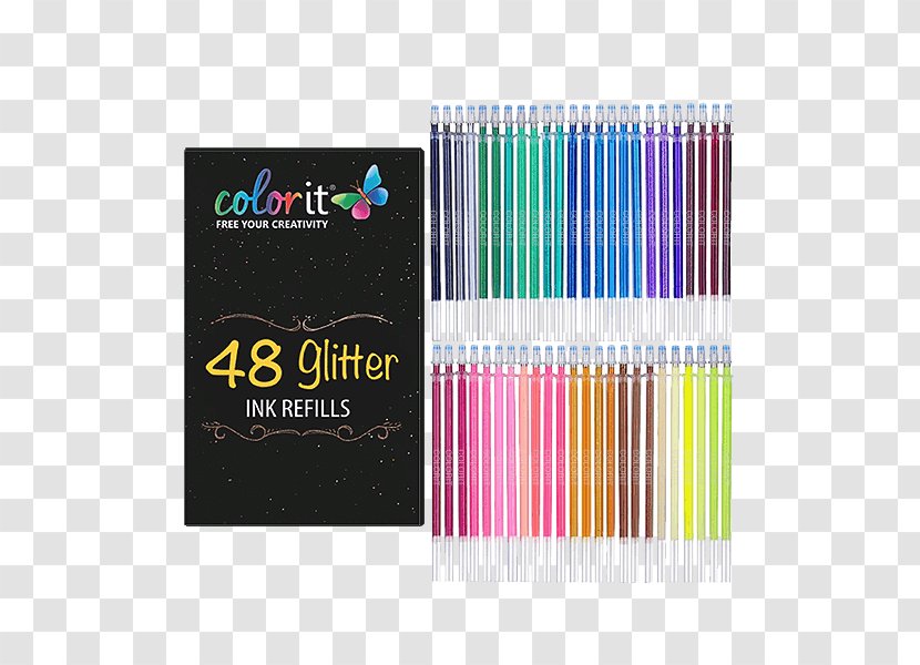 Gel Pen Pencil Writing Implement Marker - Ink Refills Transparent PNG