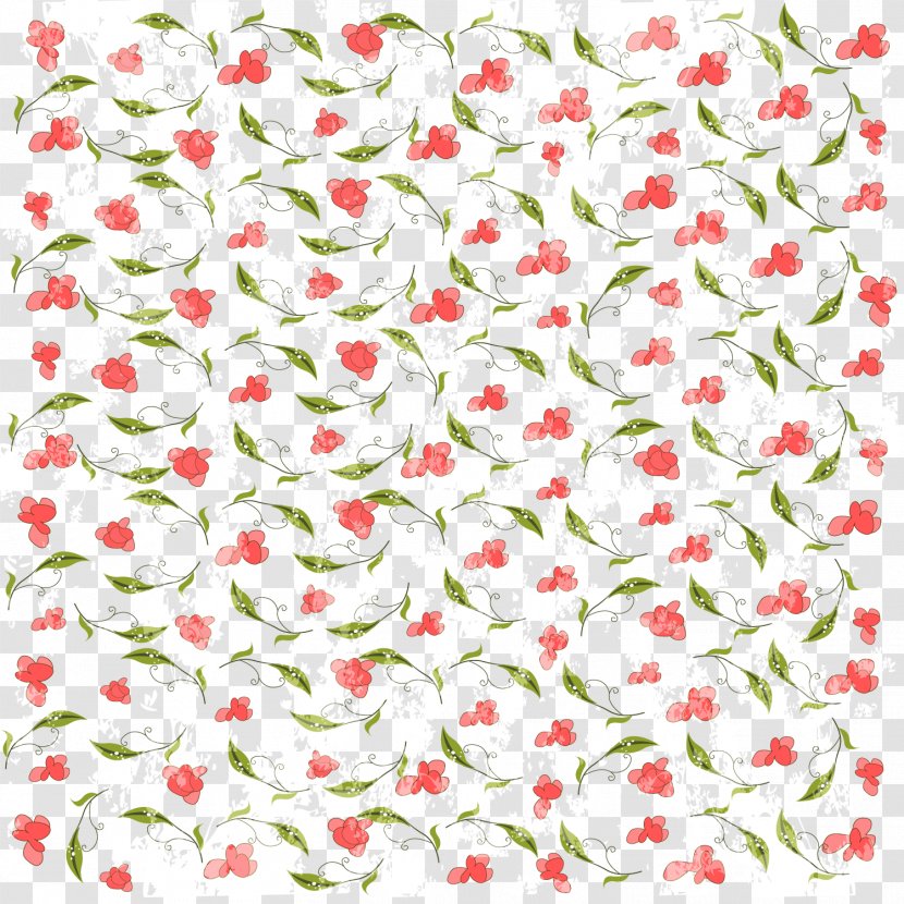 Flower Motif Wallpaper - Textile - Mottled Pink Floral Seamless Background Vector Material Transparent PNG