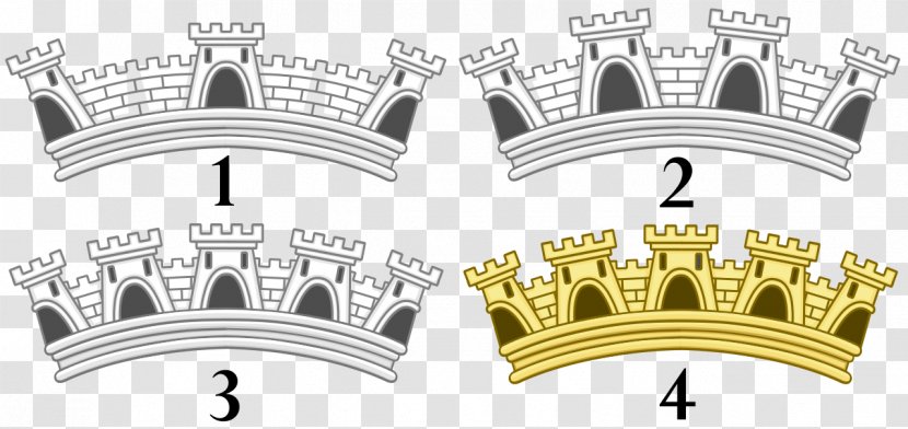 Mural Crown Civic Heraldry Laurel Wreath - Defensive Wall Transparent PNG