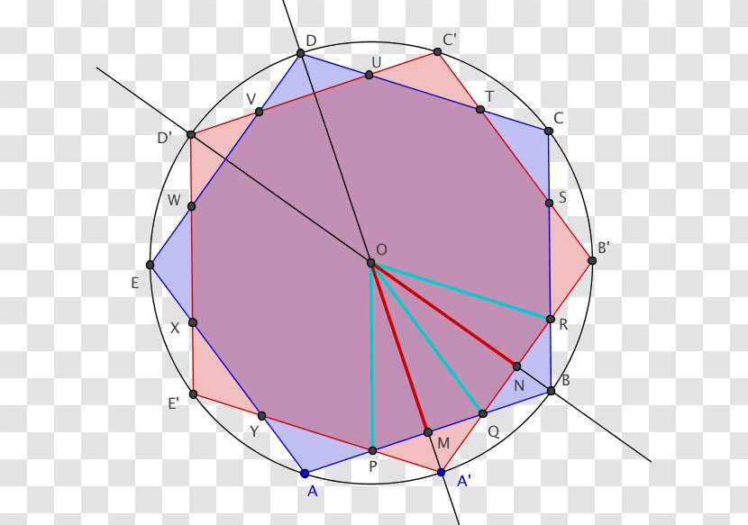 Angle Circle Regular Polygon Compass-and-straightedge Construction Decagon - Symmetry - Geometric Polygonal Transparent PNG