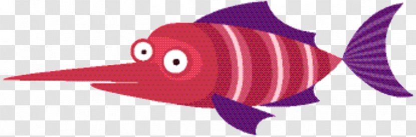 Fish Cartoon - Pink - Magenta Transparent PNG