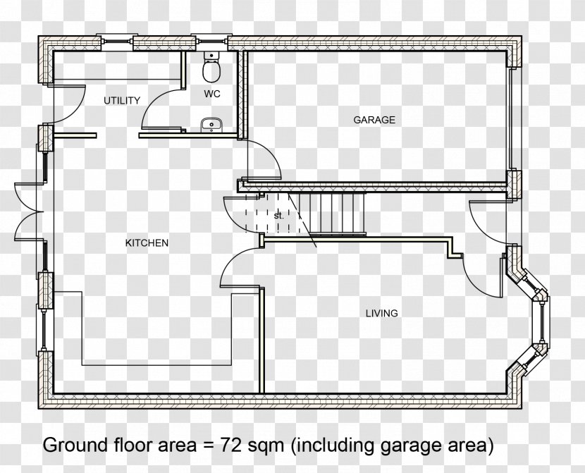 Floor Plan Technical Drawing - Insulation Adult Detached Transparent PNG