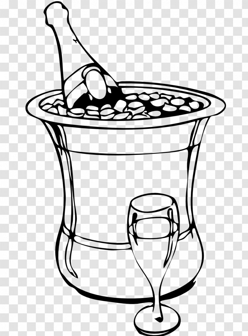 Champagne Glass Sparkling Wine Clip Art - Monochrome Photography Transparent PNG