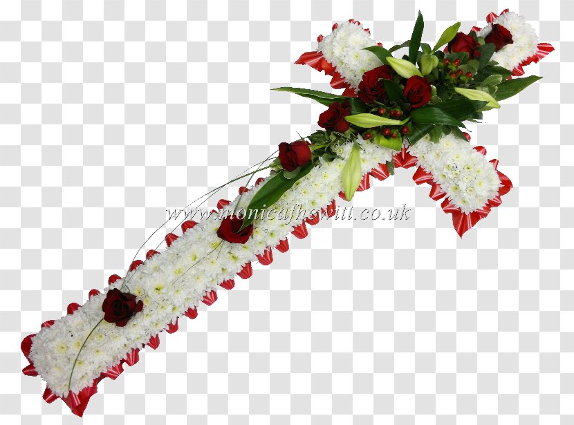 Funeral Cross Flower Memorial Service Symbol - Tribute Transparent PNG