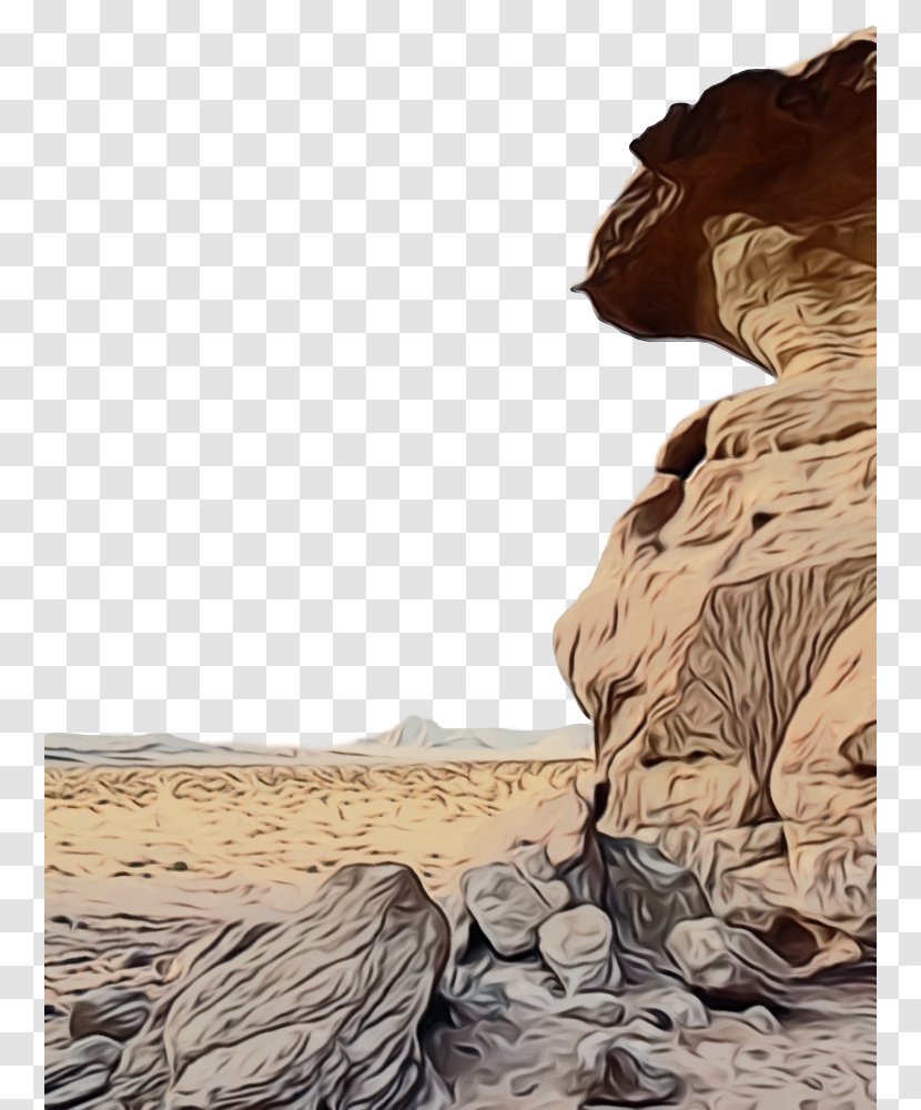 Landscape Desert Fictional Character Rock Wood - Drawing - Sand Transparent PNG