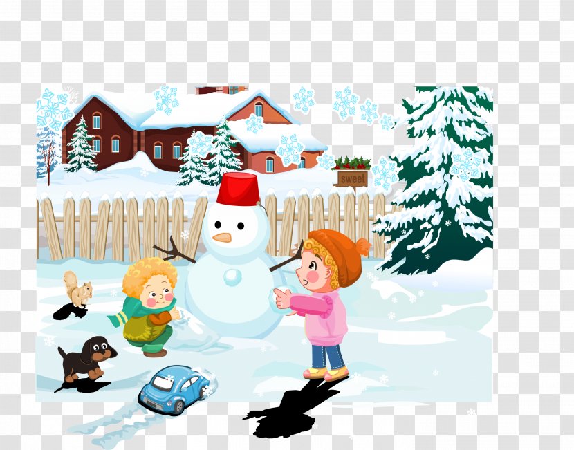 Snowman Clip Art - Designer - Baby Play Winter Cabin Transparent PNG